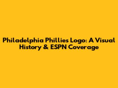 Philadelphia Phillies Logo: A Visual History & ESPN Coverage